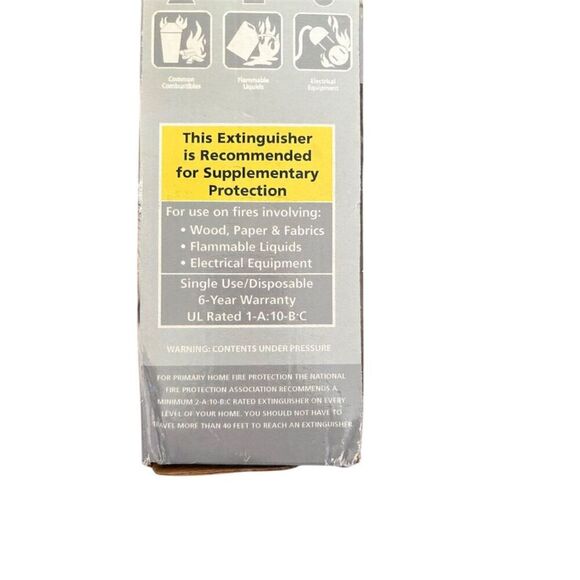 Kidde Fire Extinguisher 1-A:10-B:C Easy-Read Gauge Kitchen Use - Picture 3 of 8